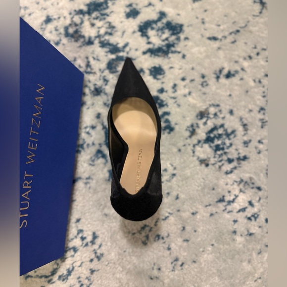Stuart Weitzman Stuart 100 Pump NWT Sz 9.5 Black Mesh - Picture 6 of 8